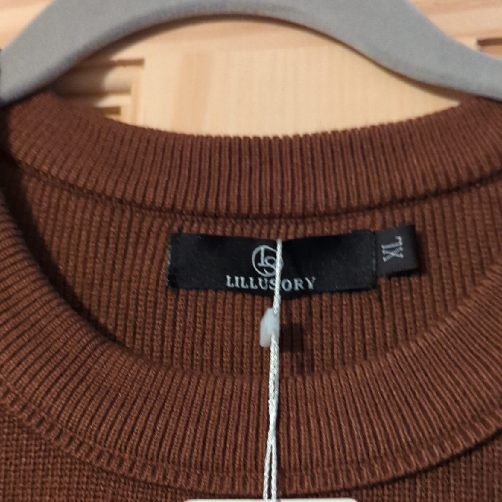 Brown Crew Neck Sweater - Picture 3 of 6
